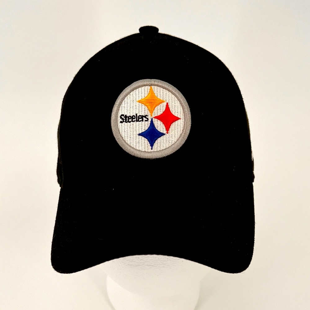 Pittsburgh Steelers Hat Cap Adjustable New Era 9Forty Black NFL Youth EUC